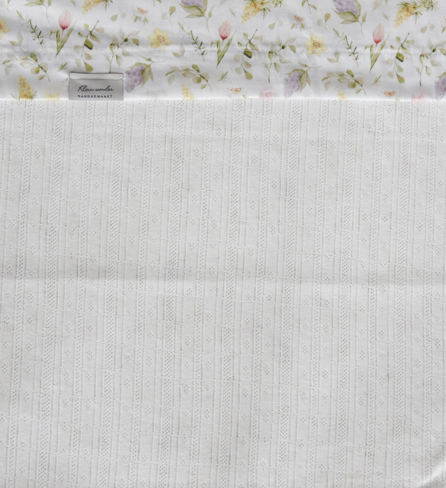 Deken pointelle strepen "Wit"