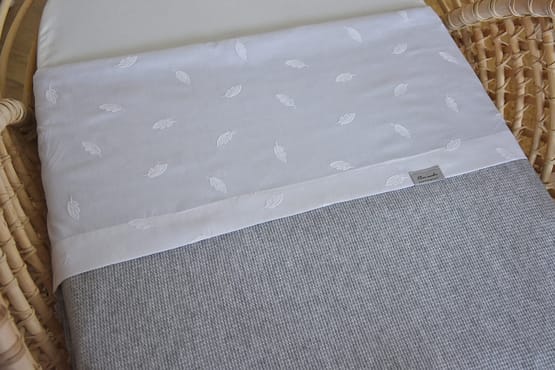 Deken Jacquard Katoen "Licht Grijs"