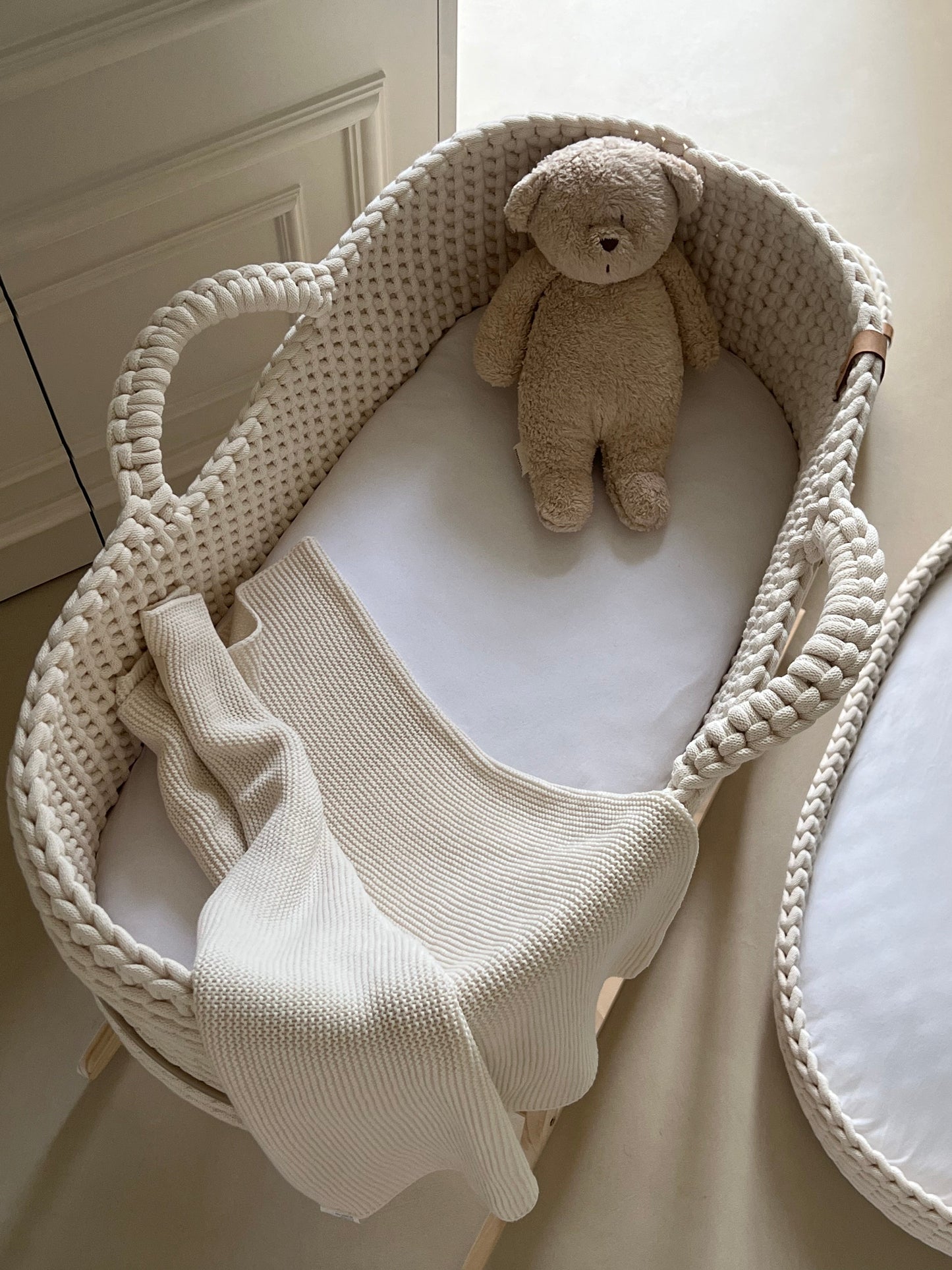 Mozesmandje Wiegje | Handgehaakt | Kleur naar Keuze | Incl Matras en Molton