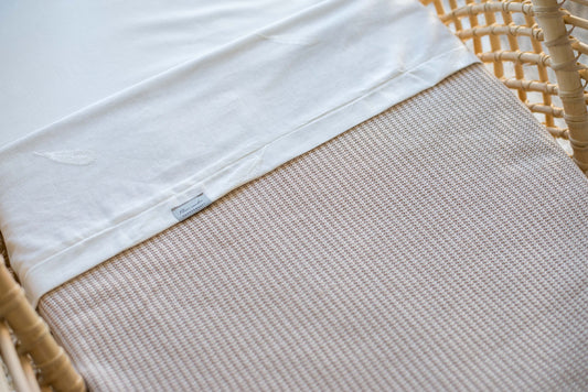 Gebreide deken "Licht Beige"