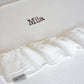 Hydrofiel doek 100x100cm met naam "wit"