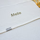 Hydrofiel doek 100x100cm met naam "wit"