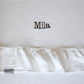 Gepersonaliseerd met naam: Hydrofiel doek met ruffles