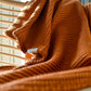 Deken Gebreid "Cognac"
