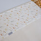 laken bloemenprint met deken fleece beige