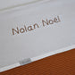 Gepersonaliseerd met naam: Hydrofiel doek met ruffles