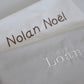 Laken gepersonaliseerd met naam “beige”