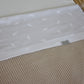 Laken Broderie " wit met blaadjes"