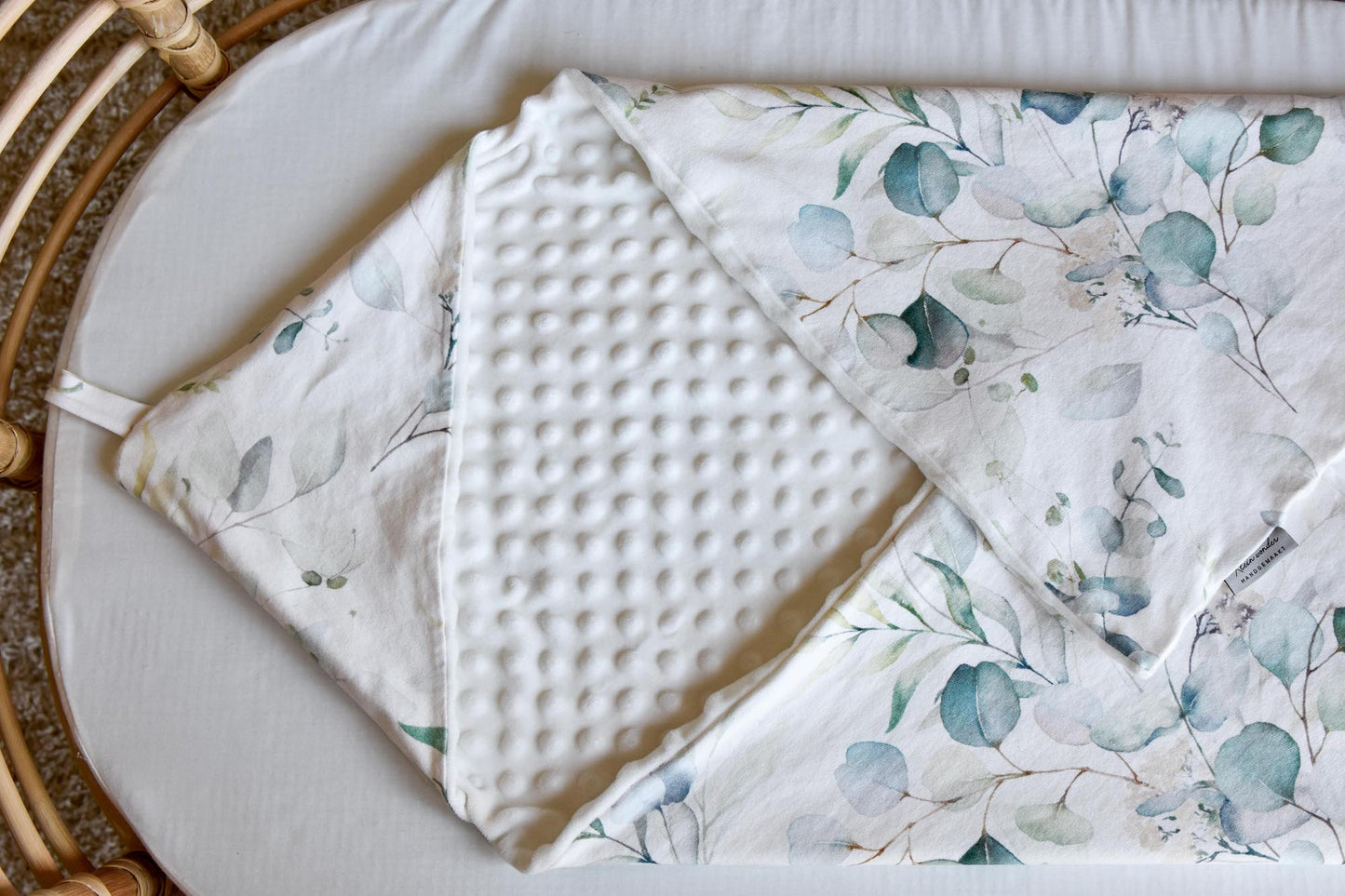 Wikkeldeken "Eucalyptus + Minky Fleece"