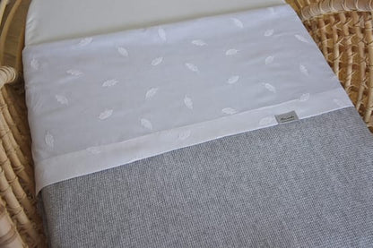 Deken Jacquard Katoen "Licht Grijs"